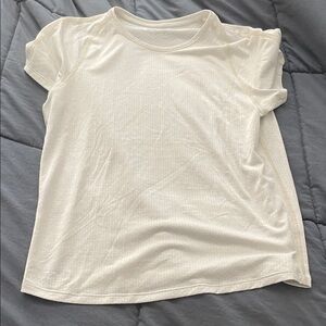 Outdoor Voices Textured Cream Top